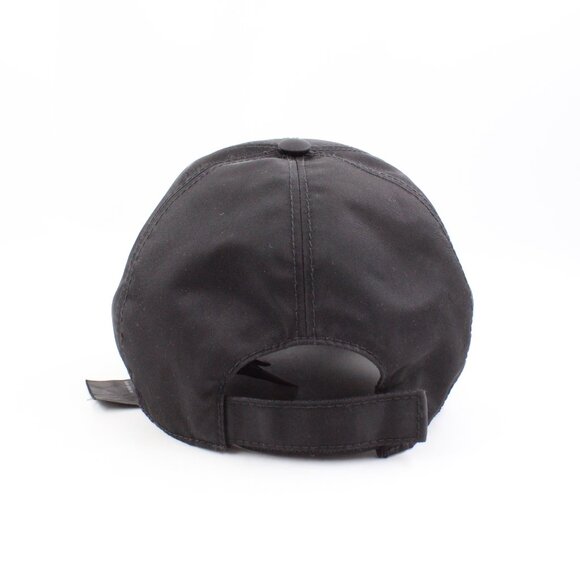 Pre-Owned Prada Re-Nylon Baseball Cap with Metal Logo Plaque in Black Size XXL - Picture 5 of 11